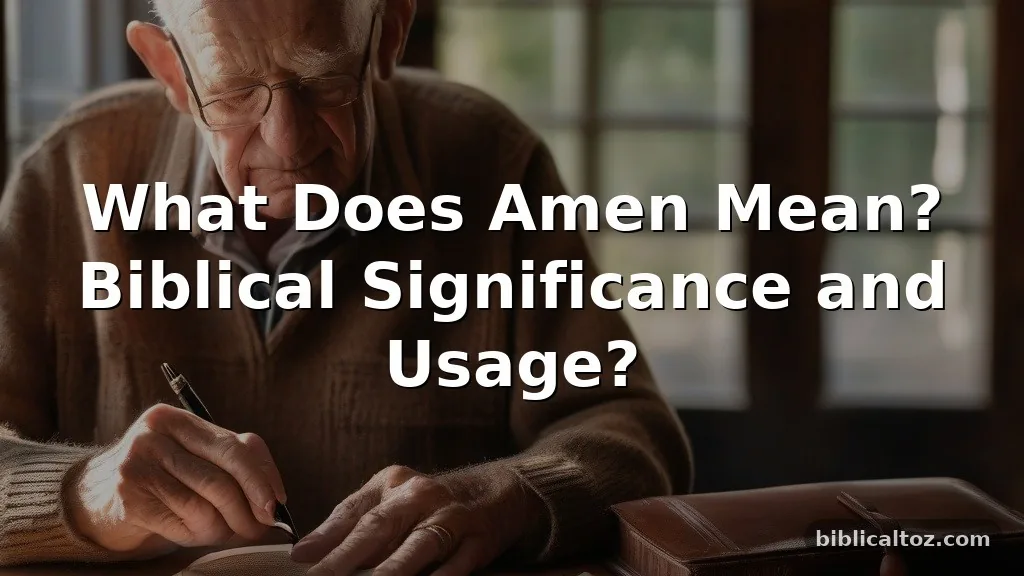 What Does Amen Mean?