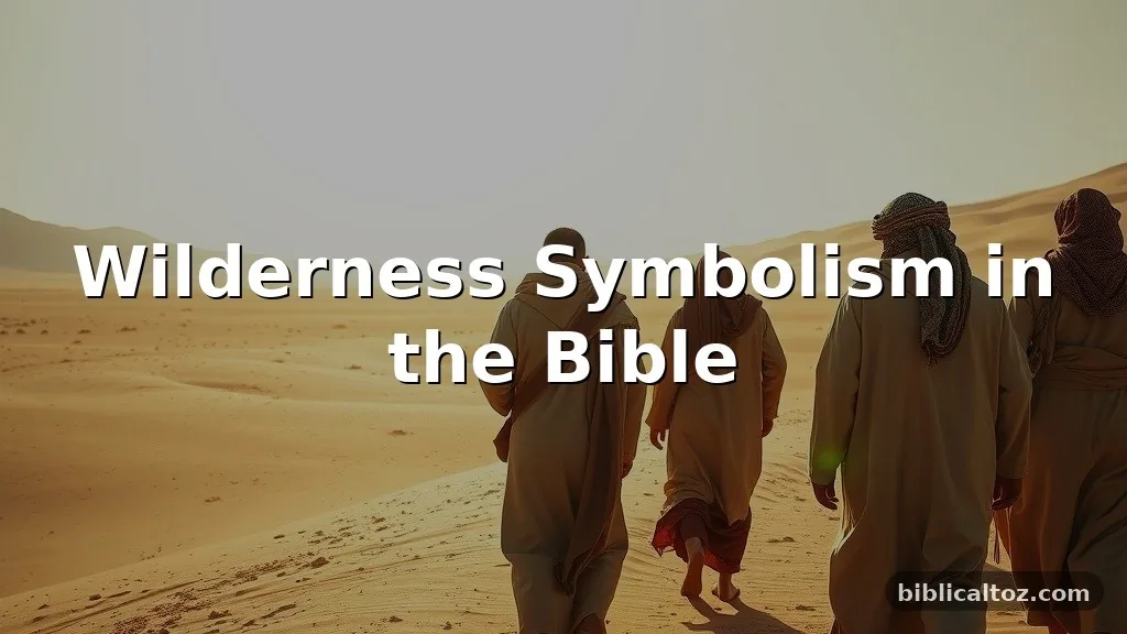 wilderness symbolism in the Bible