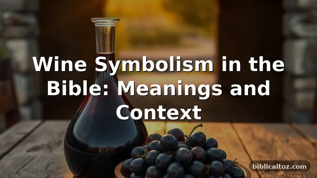 wine symbolism in the Bible