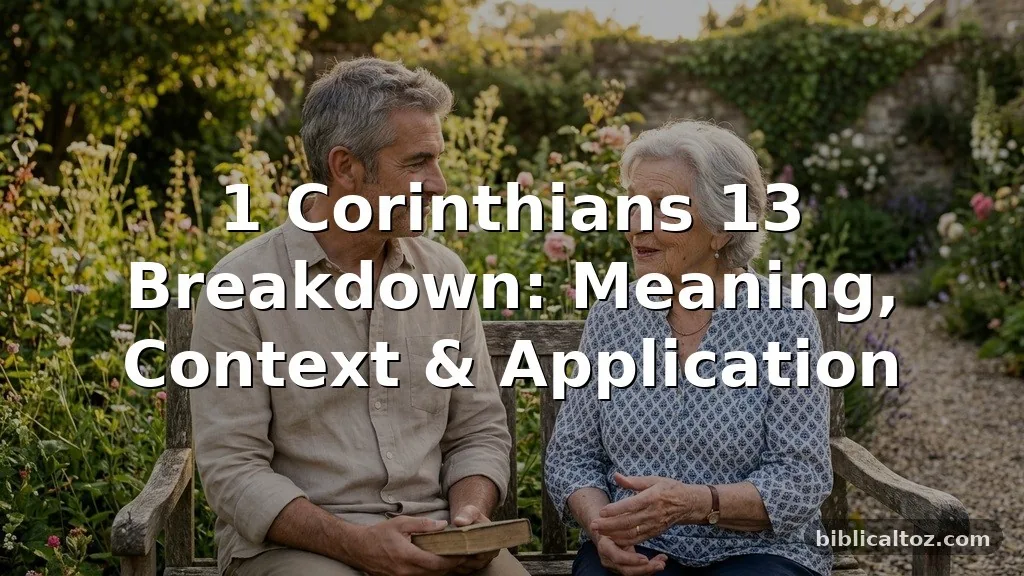 1 Corinthians 13 Breakdown