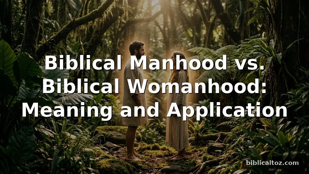 Biblical Manhood vs. Biblical Womanhood