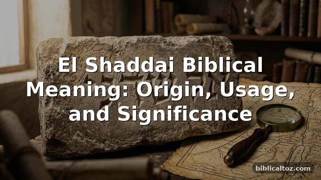 El Shaddai Biblical Meaning