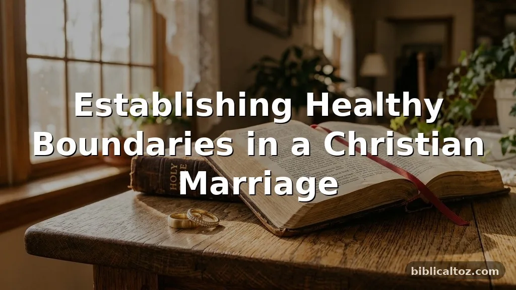 Establishing Healthy Boundaries in a Christian Marriage