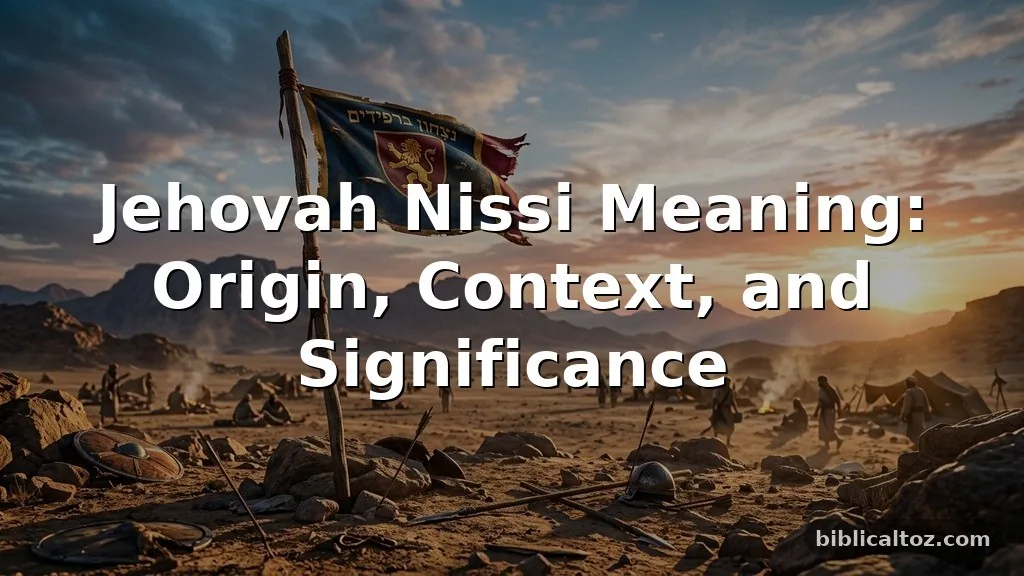 Jehovah Nissi Meaning