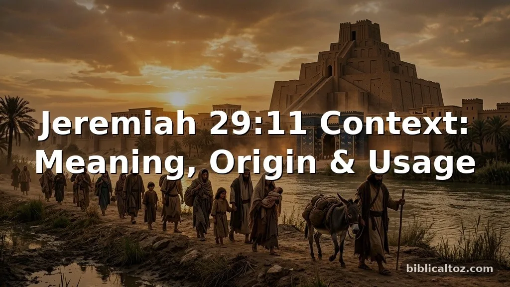 Jeremiah 29:11 Context