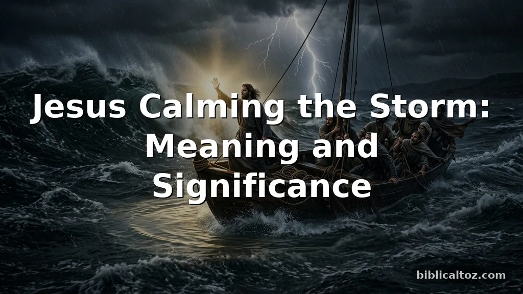 Jesus Calming the Storm