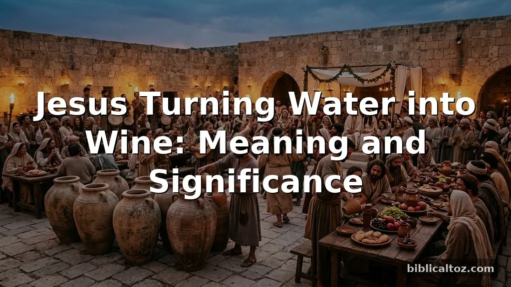 Jesus Turning Water into Wine