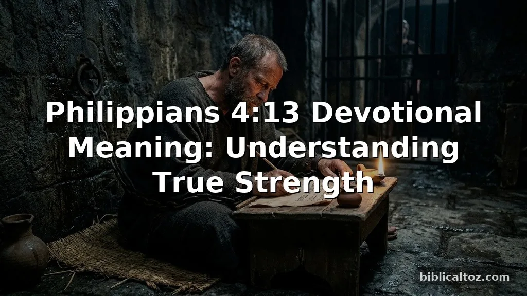Philippians 4:13 Devotional Meaning