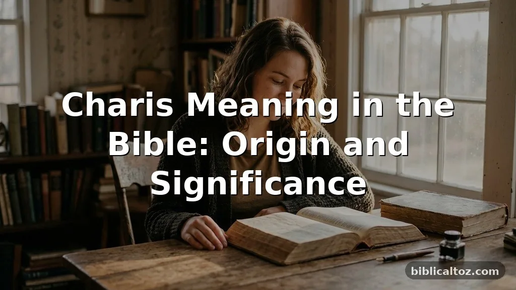 Charis Meaning in the Bible