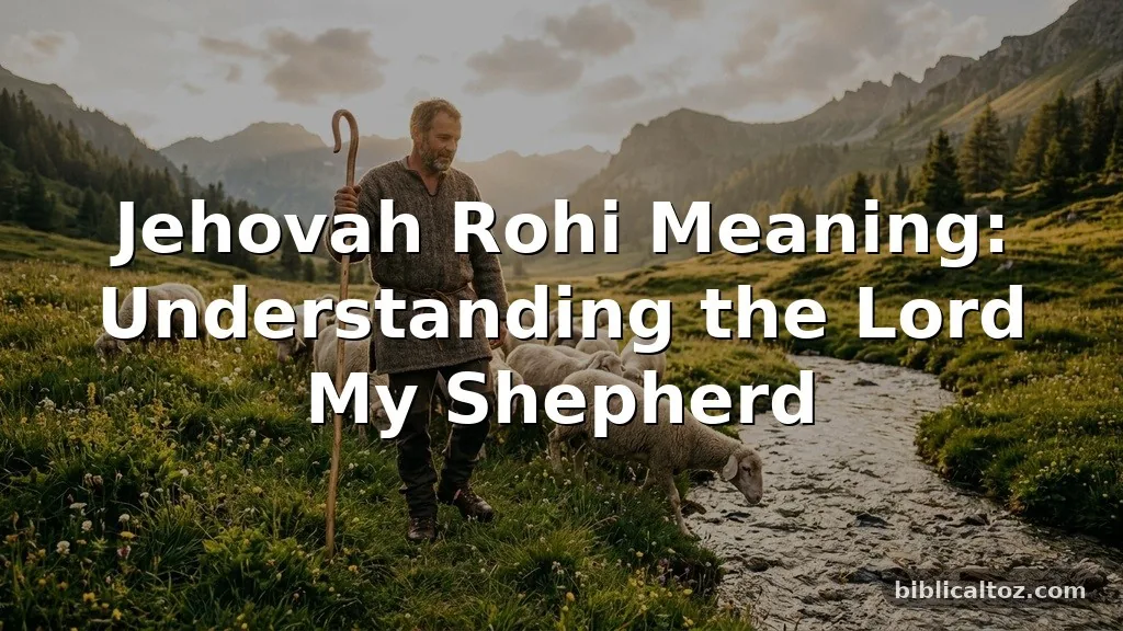 jehovah rohi meaning