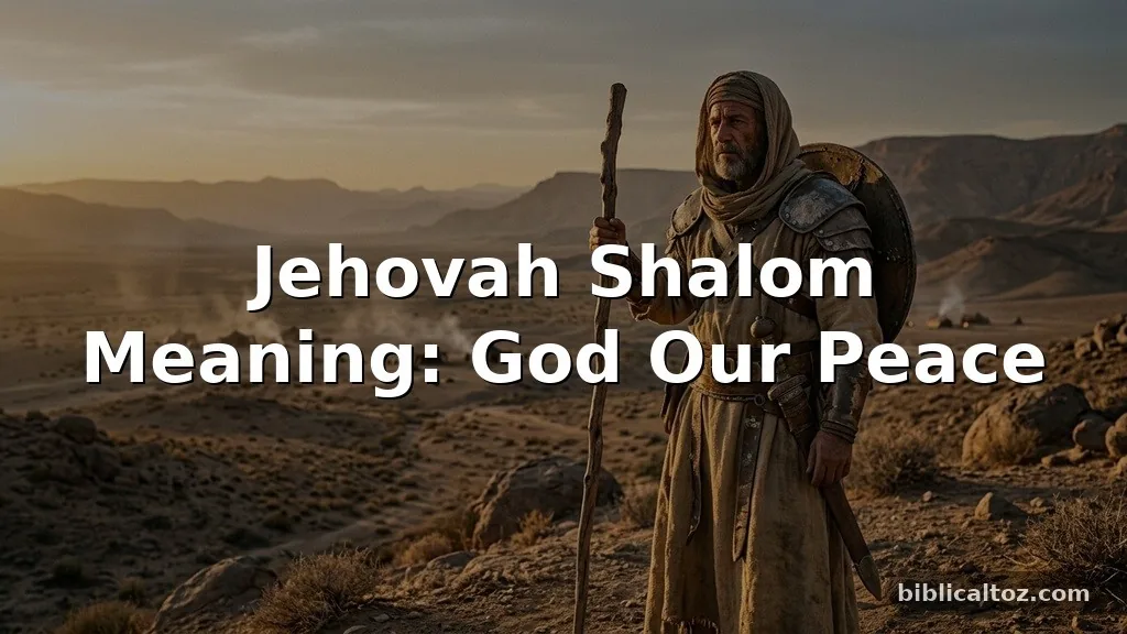 Jehovah Shalom Meaning