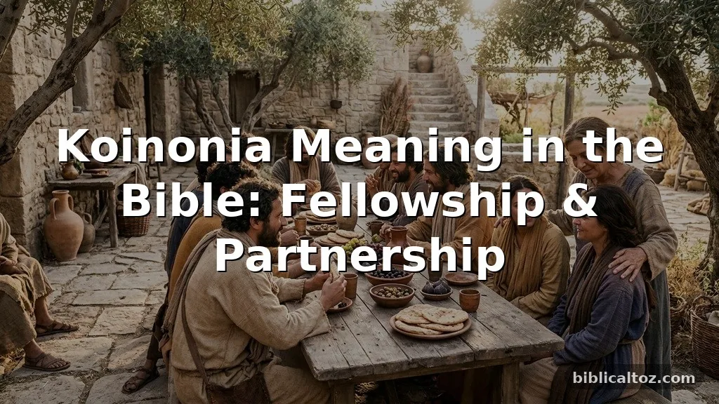 Koinonia Meaning in the Bible