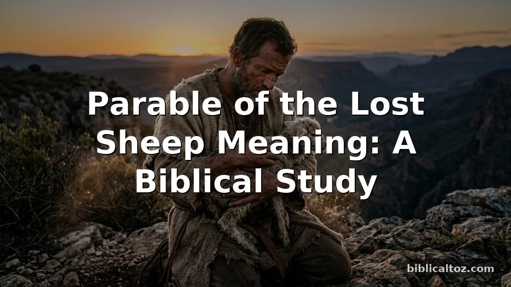 Parable of the Lost Sheep Meaning