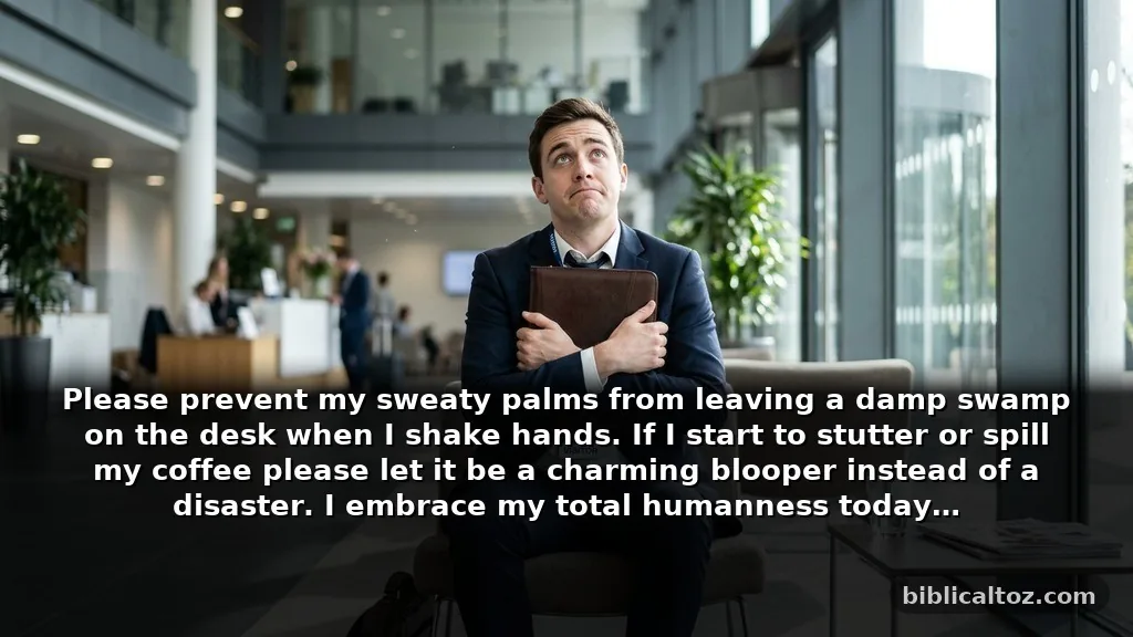 A funny prayer for job interview jitters to lighten the mood
