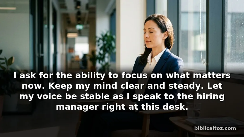 Short prayer for job interview moments for quick focus