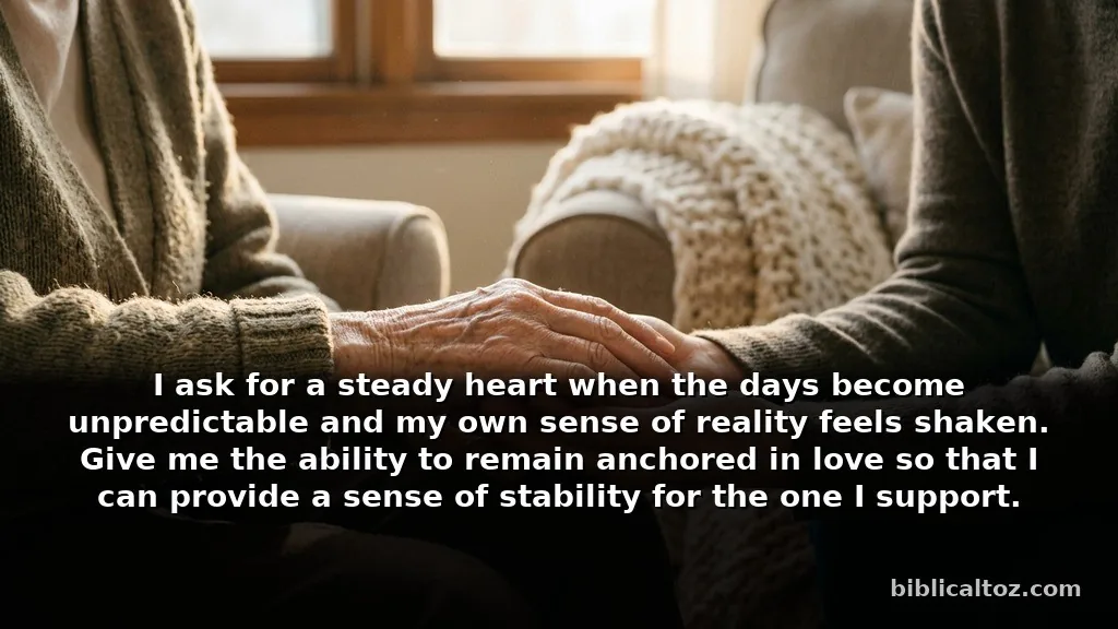 Heartfelt prayers for caregivers helping those with dementia care needs