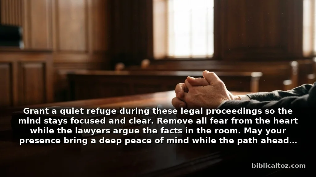 Short prayers for legal battle to request divine protection