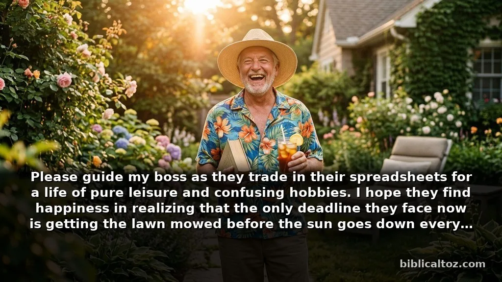 Funny prayers for retirement for a friend or boss