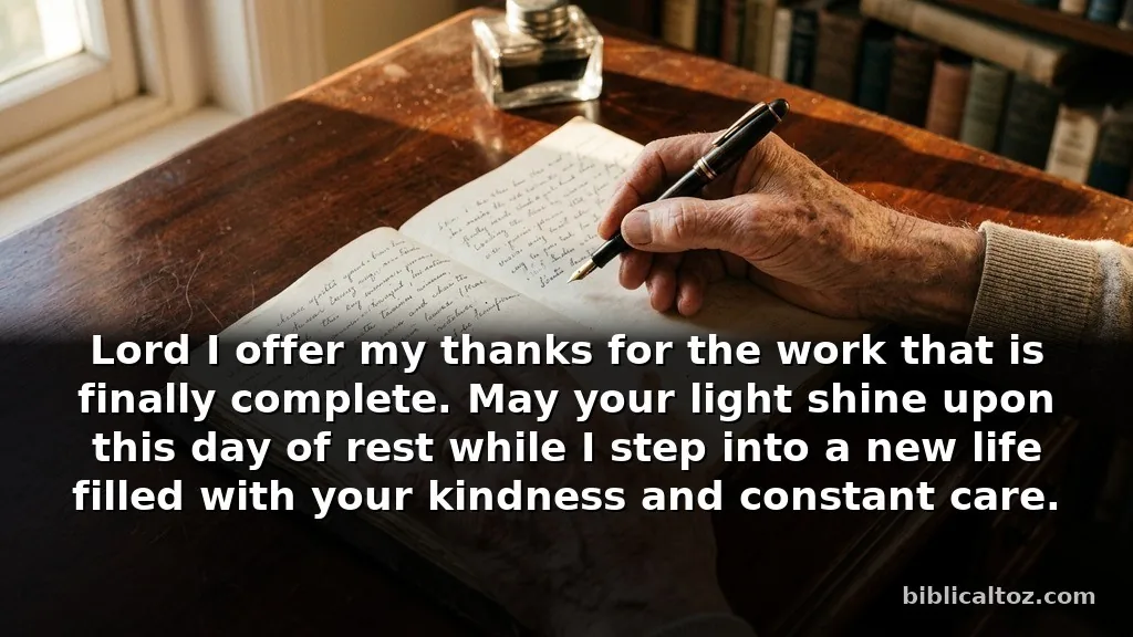 Short prayers for retirement to express gratitude