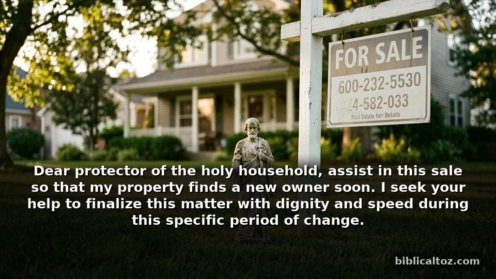 St Joseph novena prayers for selling a house
