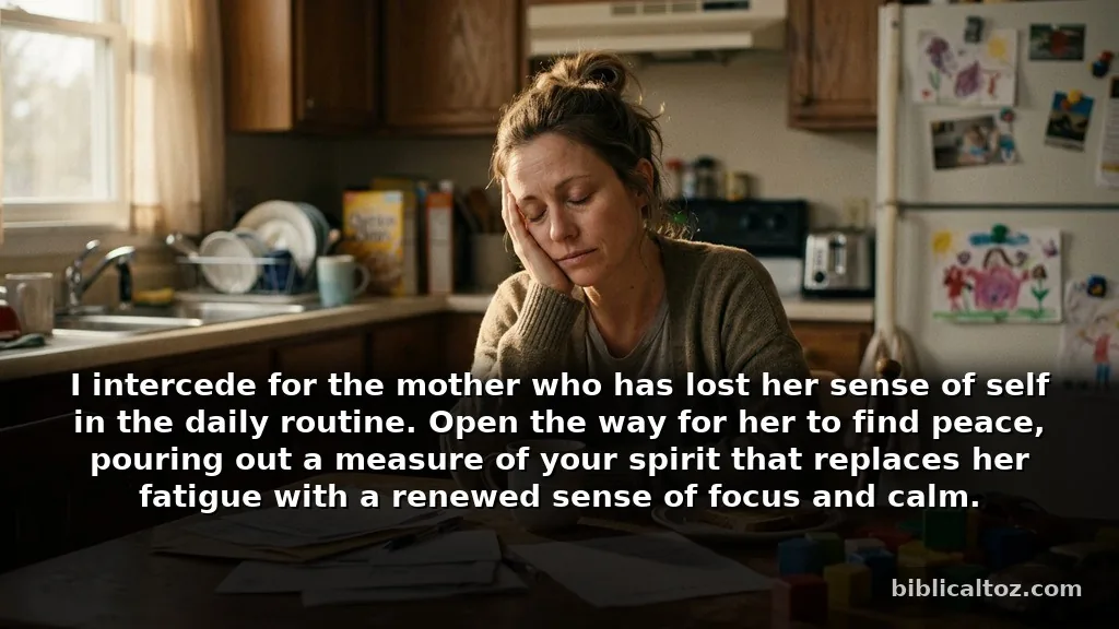 Powerful intercessory prayer for stay-at-home moms facing motherhood burnout