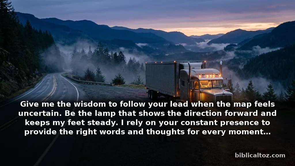 Scriptural prayers for truck drivers about Godly guidance
