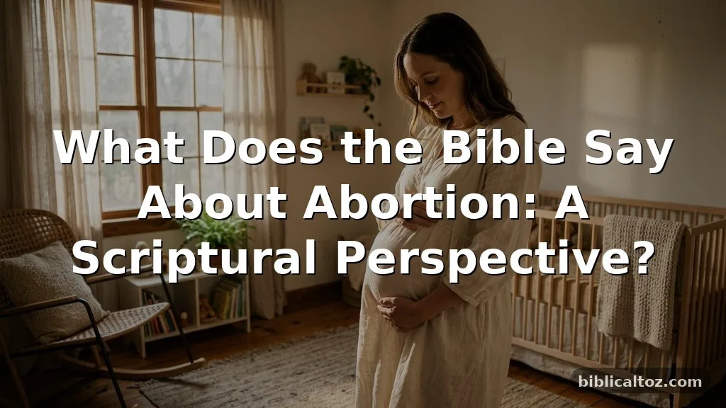 what does the bible say about abortion