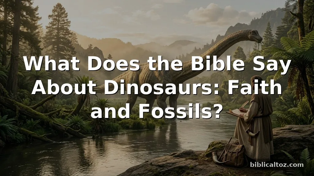 what does the bible say about dinosaurs