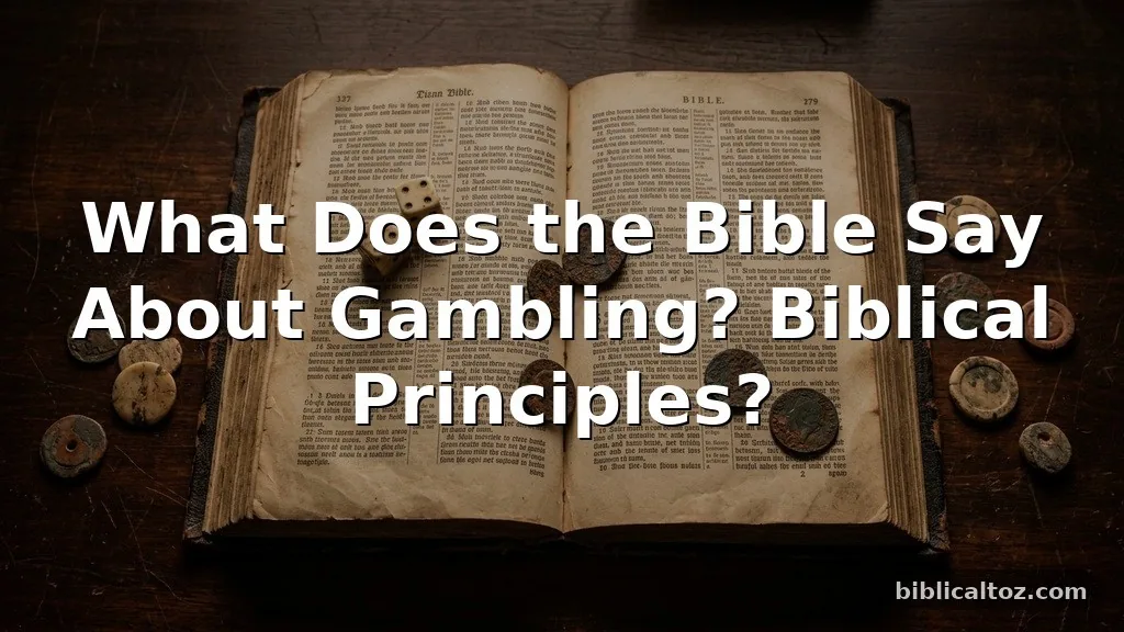What Does the Bible Say About Gambling?