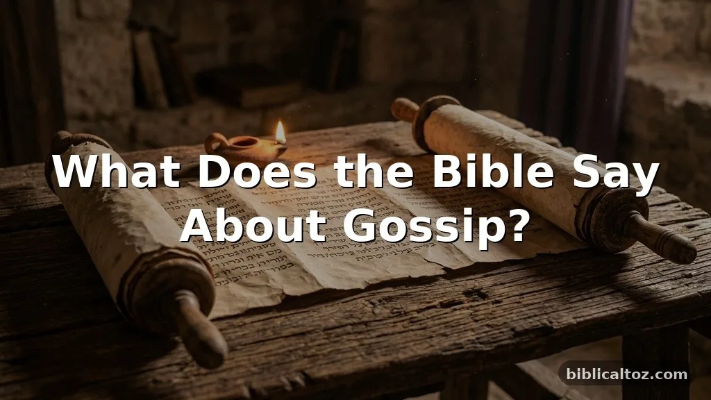 what does the bible say about gossip