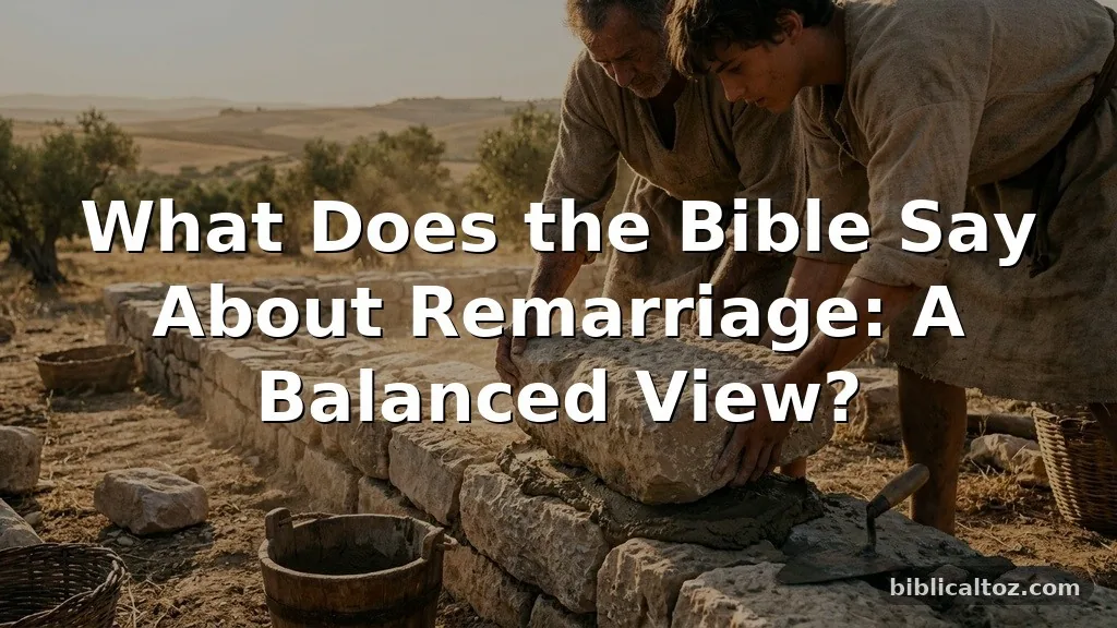 what does the bible say about remarriage