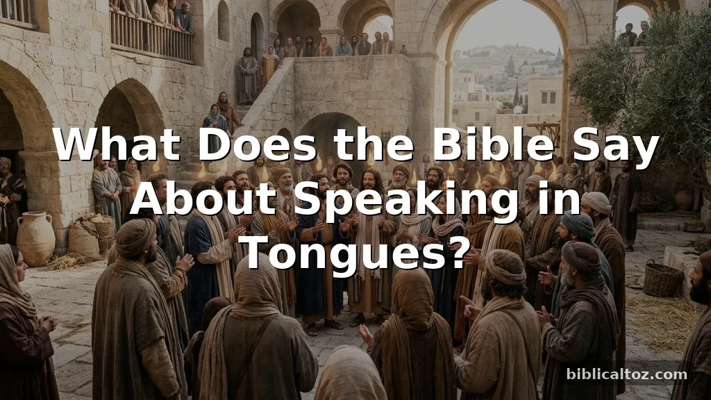 What Does the Bible Say About Speaking in Tongues?