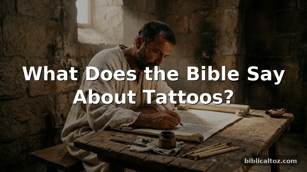 What Does the Bible Say About Tattoos?