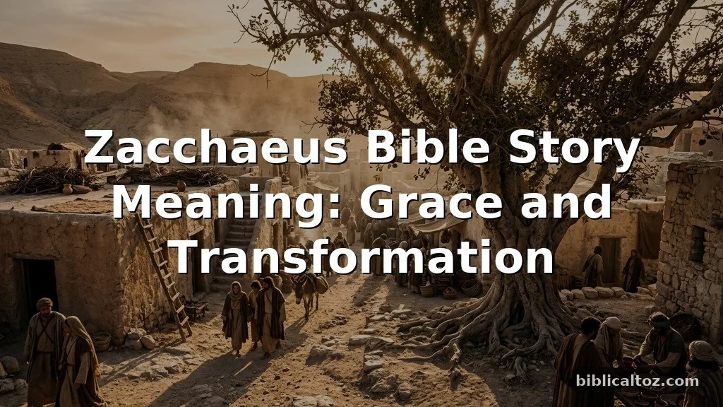 Zacchaeus Bible Story Meaning